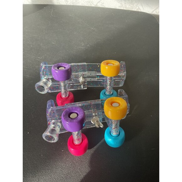 BABW Build-A-Bear Skating Shoe Accessories Set With Glitter Multicolored Wheels - Picture 3 of 4